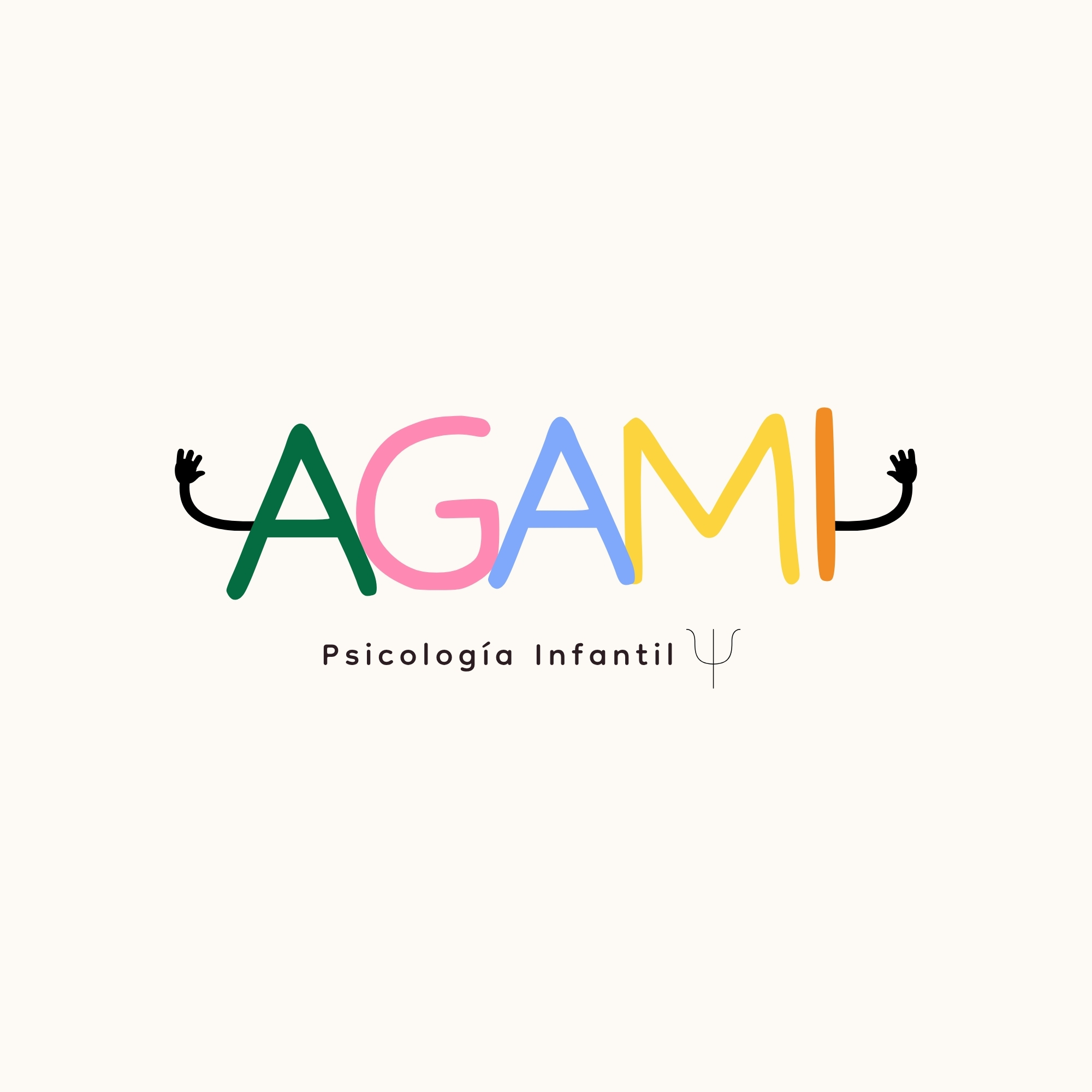 Logotipo colorido de AGAMI Psicología Infantil
